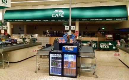 Contract commercial awnings for Morrisons 